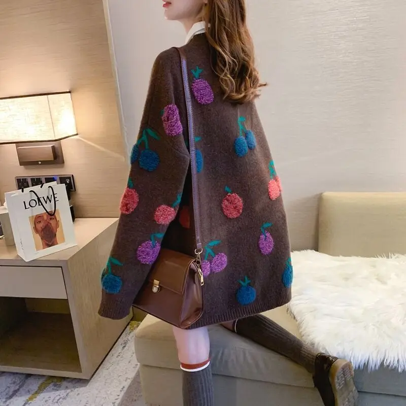 2020 Autumn Womens Long Sweater Half-Turtleneck Knitted Pullover Thicken Elegant Beading Fur Sleeve Jumper Sueter Mujer Invierno