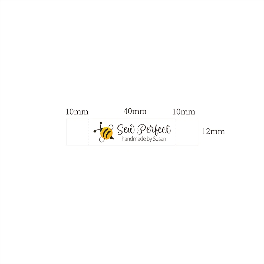 Sewing Labels Custom Logo or Text Personalized Brand Sew on Cotton Fabric