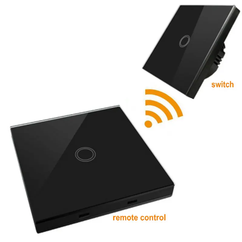 

Wall Light Touch Switch 1/2/3 Gang RF433 Glass Panel Touch Screen Remote Controller Transmitter With Wall Remote Control Switch