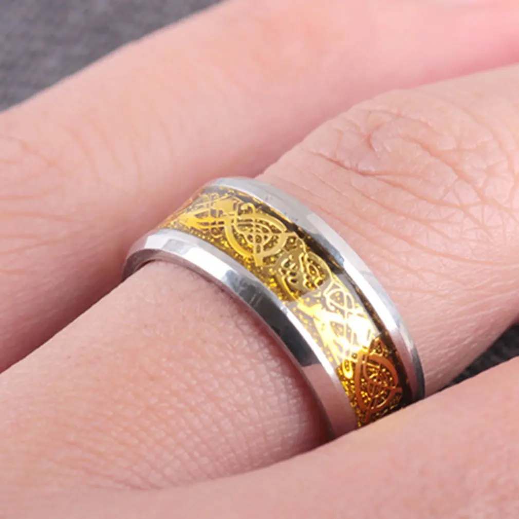 Выдолбленные резные титановые стальные кольца кольцо на палец унисекс женское мужское кольцо на палец классические ювелирные изделия в стиле панк