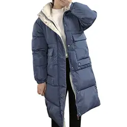 Женское пальто с капюшоном, длинное пальто, парка большого размера, цветная куртка средней длины, женская зимняя Толстая куртка, пуховик