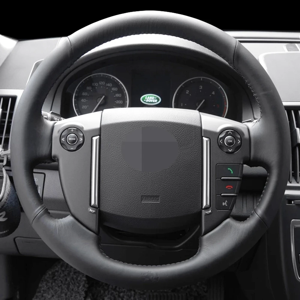 Черные автомобильные аксессуары сделай сам чехол на руль для Land Rover Freelander 2 2007 2008