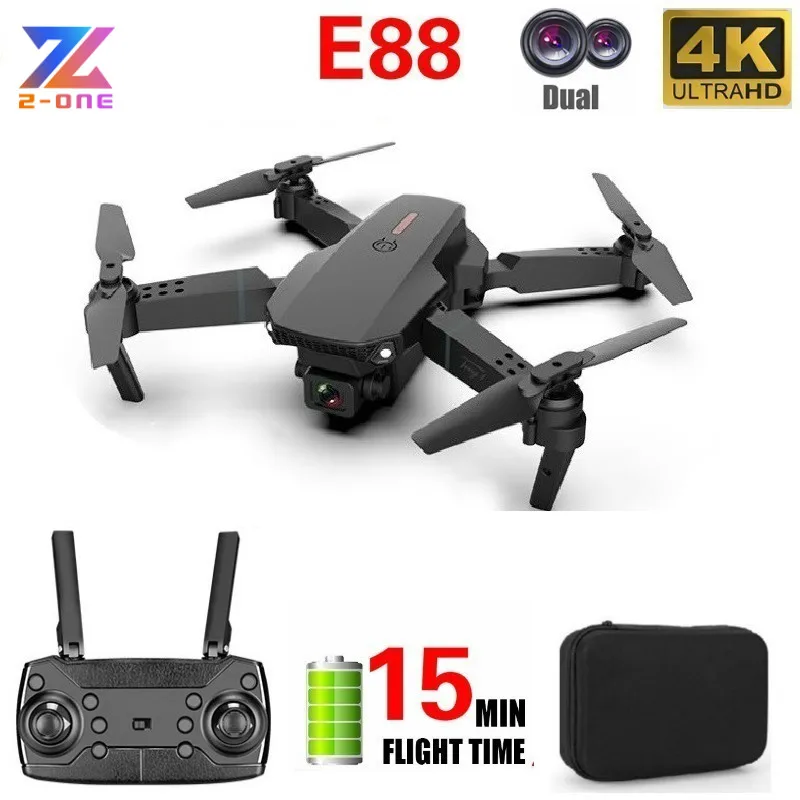 E88 drone 4k with camera HD drones camera mini Wifi FPV Foldable Follow Altitude Hold RC Helicopter Mini Aircraft dron Toy dron