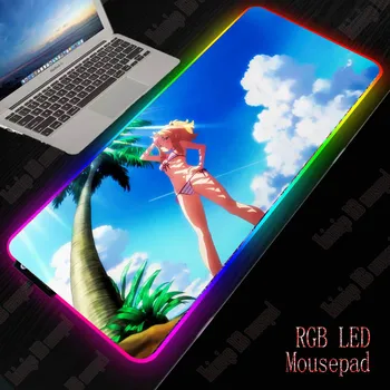 

MRGBEST Sexy Girl Beach Palm Extra Large Gaming Mouse Pad Gamer Computer Mousepad Anti-slip Natural Rubber Gaming Mouse Mat