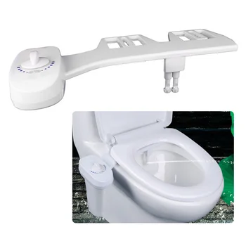 

Dual Nozzles Fresh Water Spray Non-Electric Mechanical Bidet Toilet Seat Attachment For Self Cleaning ABS DIY Easy Install