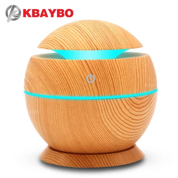 

USB Aroma Humidifier Aromatherapy Wood Grain 7 Color LED Lights Electric Aromatherapy Essential Oil Aroma Diffuser 130ml humidif