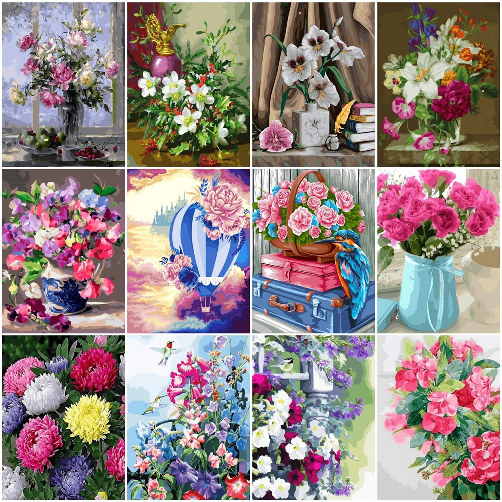 

5D Diamond Painting Full Drill Abstract Flower Landscape Diamond Embroidery Cross Stitch Street Scenery Mosaic Room Decor