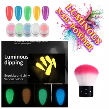 

Neon Pigment Nail Powder Dust Gradient Glitter Luminous Nail Powder Set Glitter Glow Pigment Dust UV Gel Polish Design