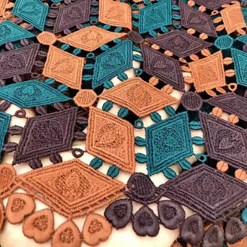 

3 Tunes Hot sale African Guipure lace very neat embroidery Nigerian cord lace fabric Wo365