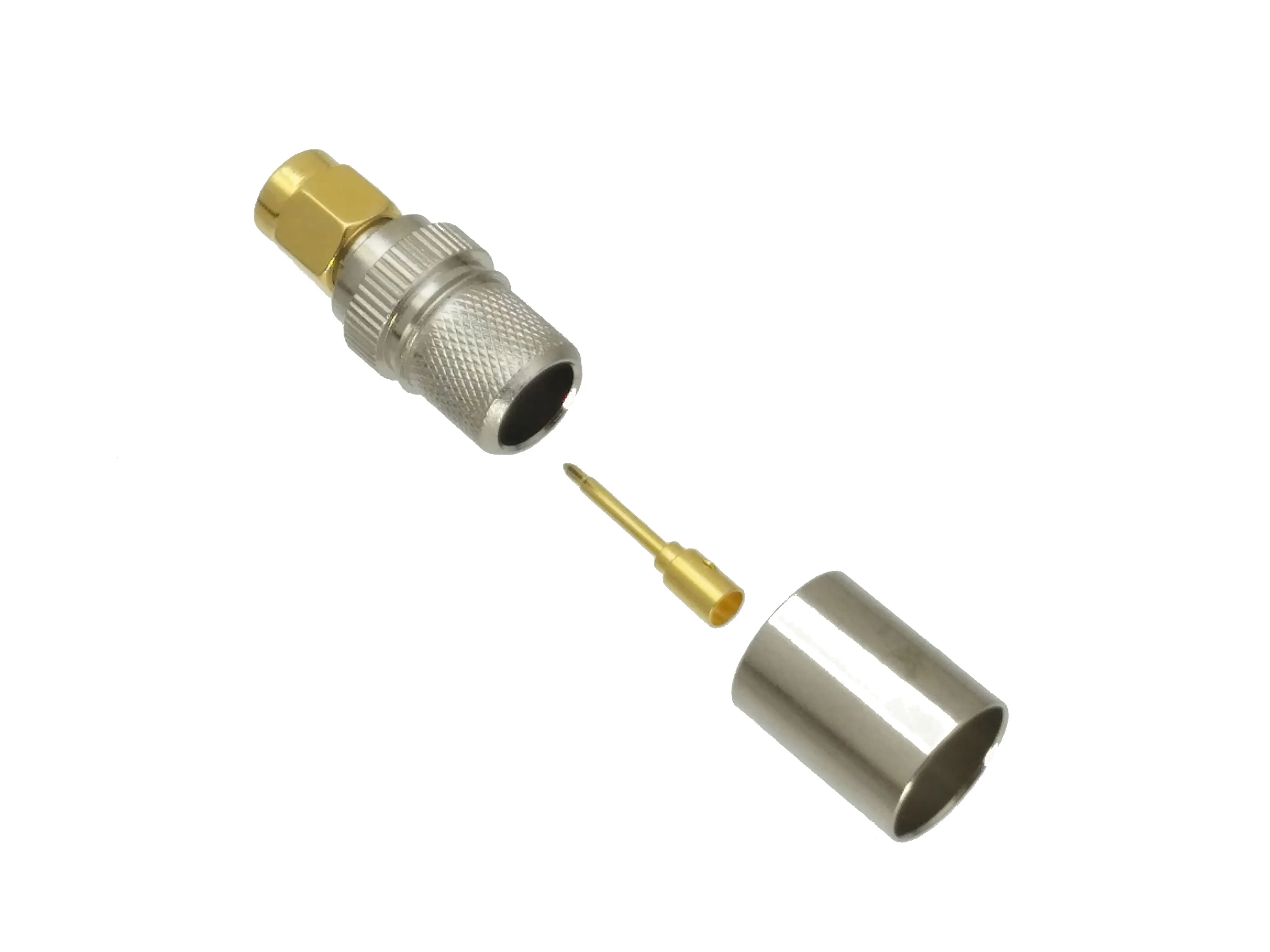 Разъем SMA штекер обжимной RG8 RG213 LMR400 RG214 кабель прямой позолоченный|cable connector crimp|cable