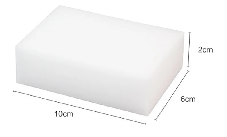 100 шт./лот меламиновая губка волшебная губка Ластик меламиновая губка для кухня, ванная, офис очистки нано губки 10x6x2 см