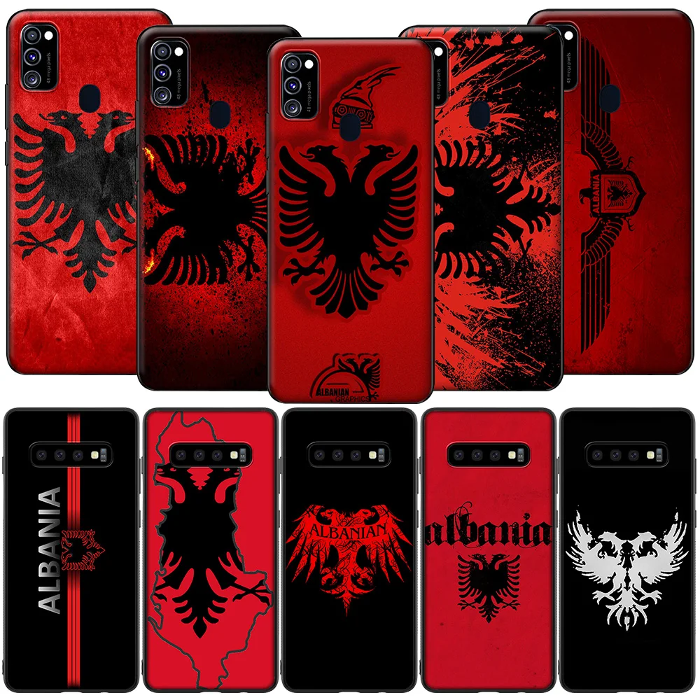 Мягкий силиконовый чехол GX16 с албанским флагом для Samsung S6 S7 Edge S8 S9 S10 S10E S20 Fe S21 S21s S30