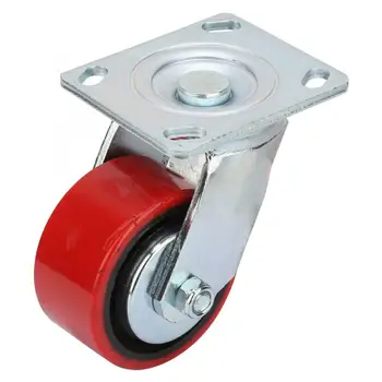 

4 Pcs Caster Without Brake PU Cast Iron Wheel 300kg Single Load Capacity for Multiple Purpose Caster Wheels Roller