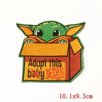 

10pcs/lot Baby Yoda Patch Appliques Iron On Patches For Clothing Star Wars Embroidered Badges Sewing Craft Applique Accessories