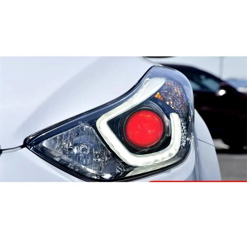 Автомобильные Внешние Luces Neblineros Para Автомобильные светодиодные Drl фары Задние Автомобильные фары в сборе 12 13 14 15 для hyundai Elantra