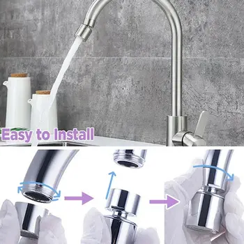 

New 360 Degree Faucet Splash Head Brass Water Saving Tap Faucet Aerator Sprayer Attachment Kitchen Bathroom Restaurant Supplies