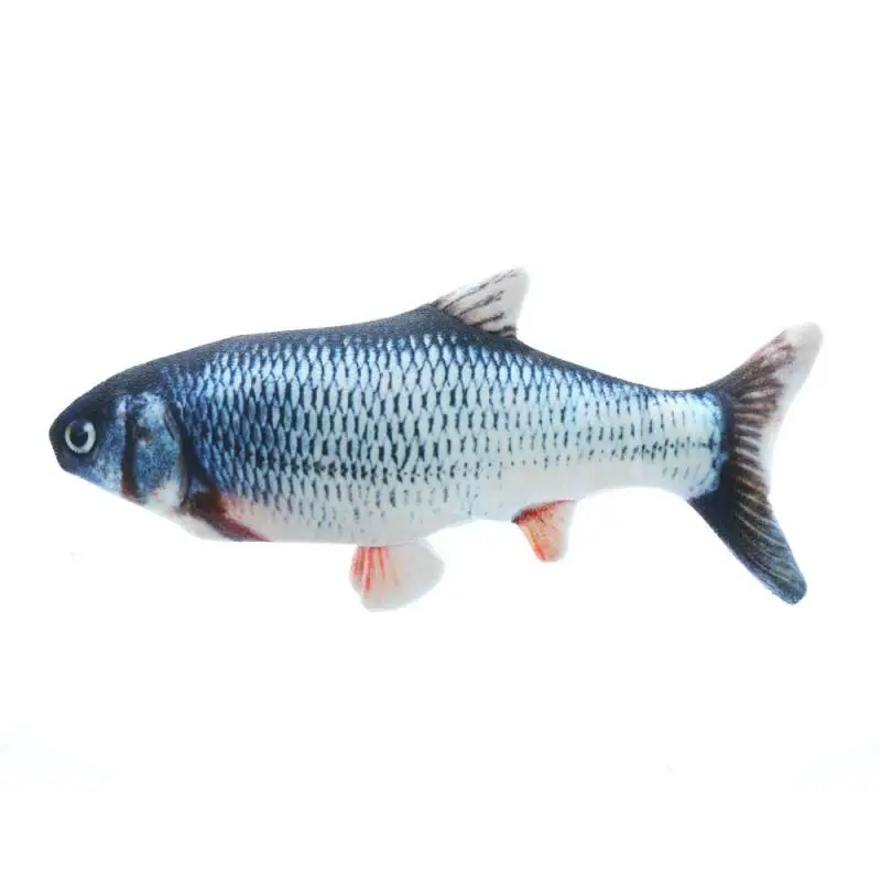 Brown catfish Электрическая игрушка для кошек, мягкая 3D кошачья мята, плюшевая игрушка-игрушка, игрушка для снятия стресса, игрушка в подарок - Цвет: Brown catfish