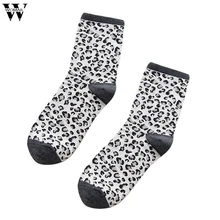 Womail женские носки толстые тяжелые зимние теплые носки с леопардовым принтом леопардовые ретро ворсовые Носки