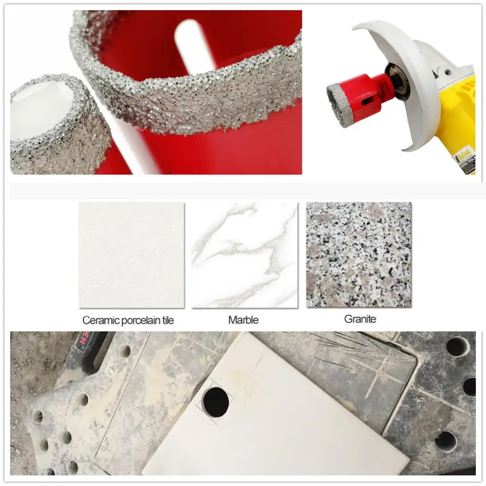 SHDIATOOL 1pc Vacuum Brazed Diamond Drilling Core Bits porcelain tile M14 Connection Drill Bits marble, stone, masonryHole Saw