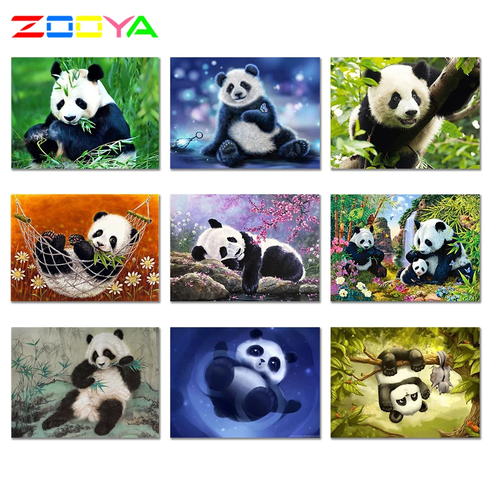 5d Diy Lovely Full Diamond Painting Panda Diamond Embroidery Painting
