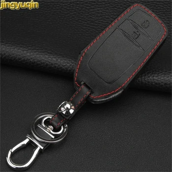 

Jingyuqin 2 Buttons Leather Remote Car Key Case for Toyota CHR C-HR 2017 Prius Remote Car Key Cover Case Styling