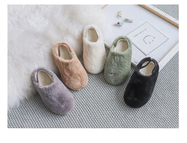 Jorkzaler/зимняя повседневная детская обувь для девочек и мальчиков; модная плюшевая детская обувь; Нескользящая дышащая обувь для малышей