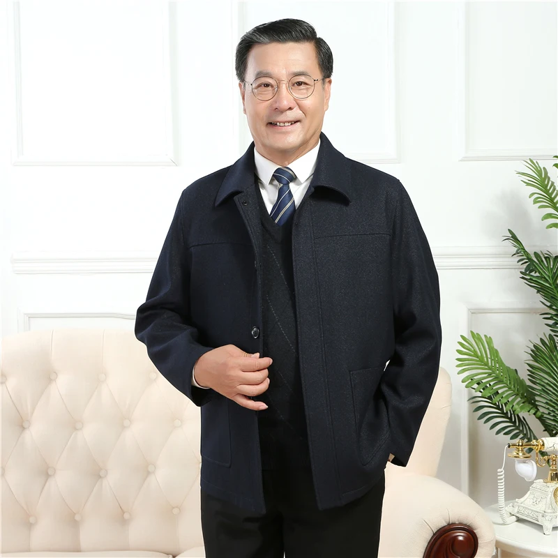 

2019 autumn Men's New Quality High Casual business Jackets Coats Regular Slim Jacket windbreakers for men father gift outwear