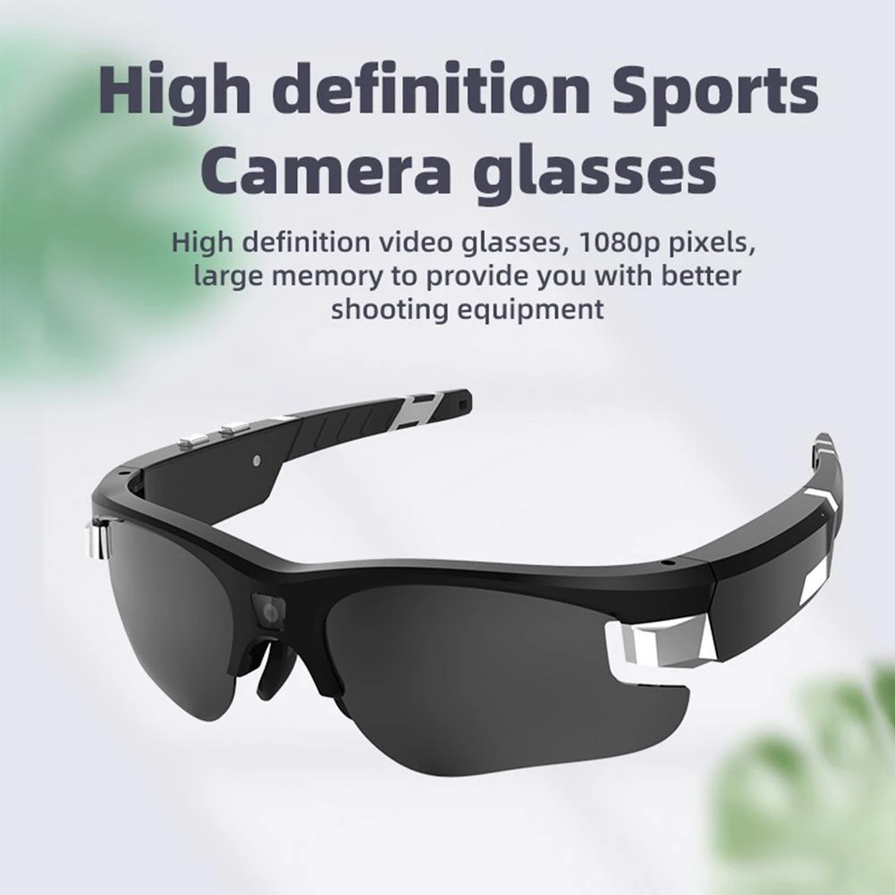 Gafas inteligentes con cámara HD 1080P, lentes polarizadas, gafas de sol, cámara de vídeo deportiva de soporte para tarjeta de 128G, nuevas|Videocámara de acción y - AliExpress