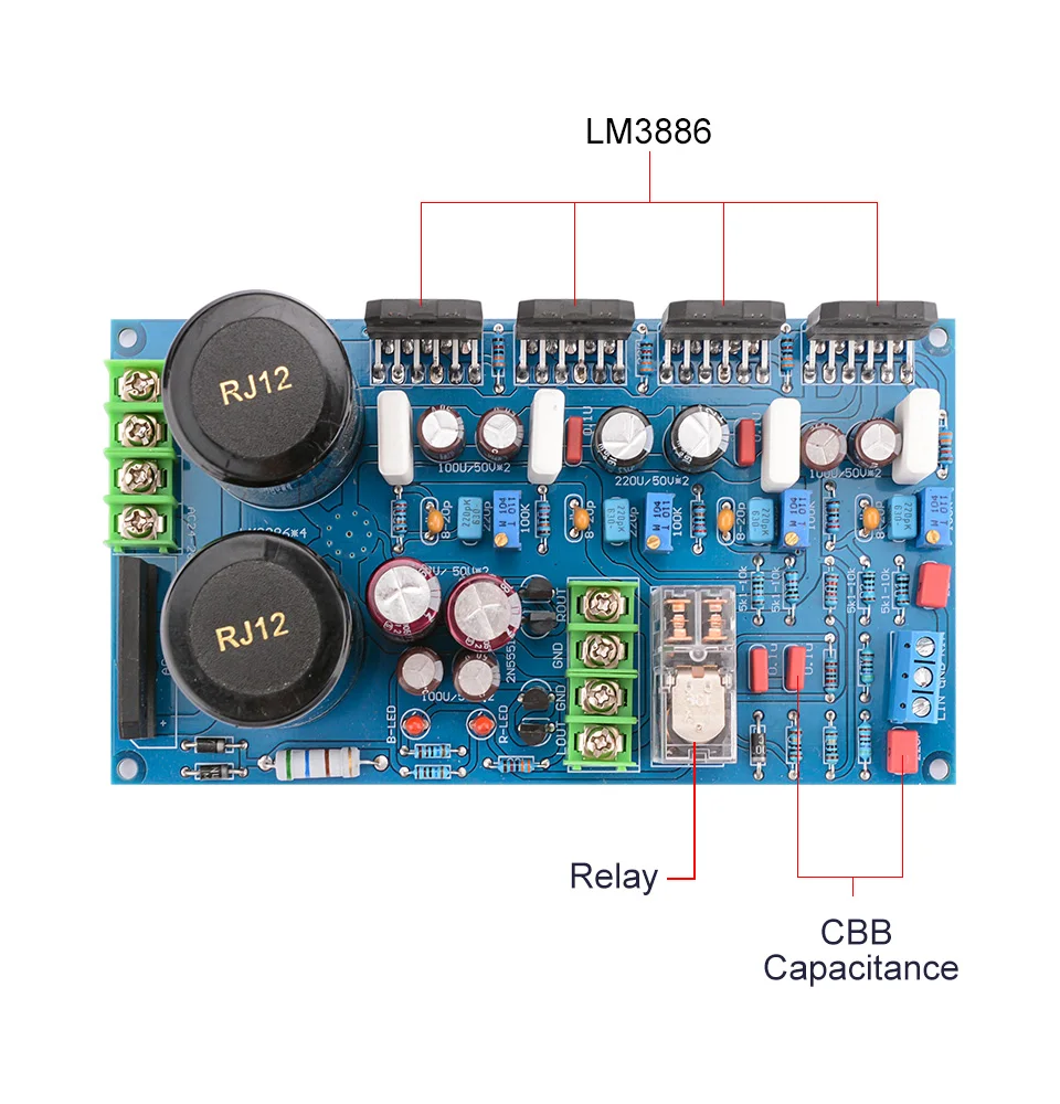 AIYIMA LM3886 Плата усилителя 120 Вт+ 120 Вт Высокая мощность Amplificador de аудио Плата с защитой цепи для DIY домашнего автомобиля аудио