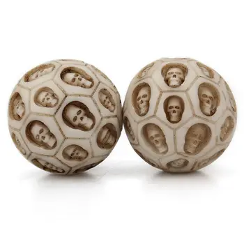 

2Pcs/Set Resin Skull Handball Health Exercise Stress Relief Fitness Massage Ball