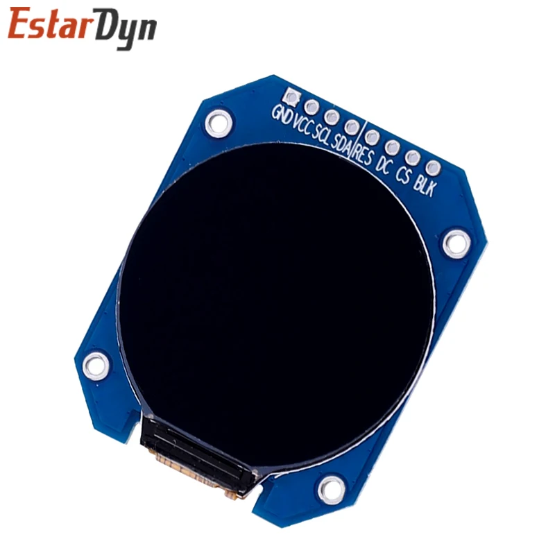 1.28 inch LCD Display Module Round RGB IPS HD 240x240 Resolution GC9A01 Driver 4 Wire SPI Interface Adapter Board