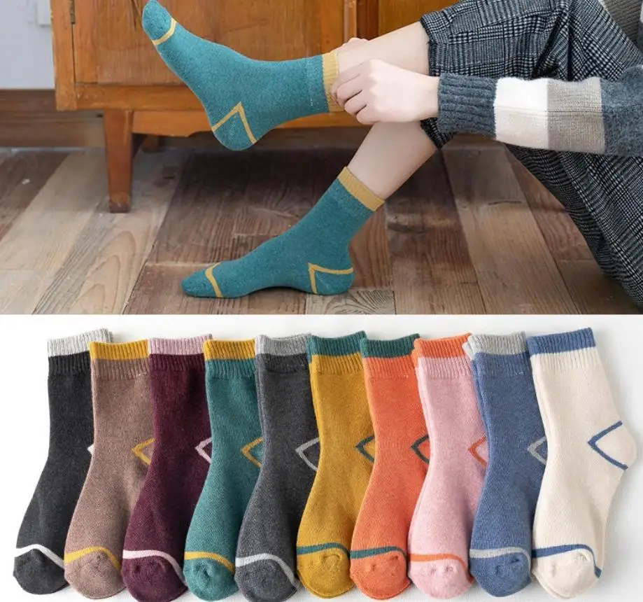 Женские зимние носки без пятки для отдыха, толстые бархатные теплые носки, корейские дезодорирующие махровые носки, женские длинные махровые носки, счастливые носки