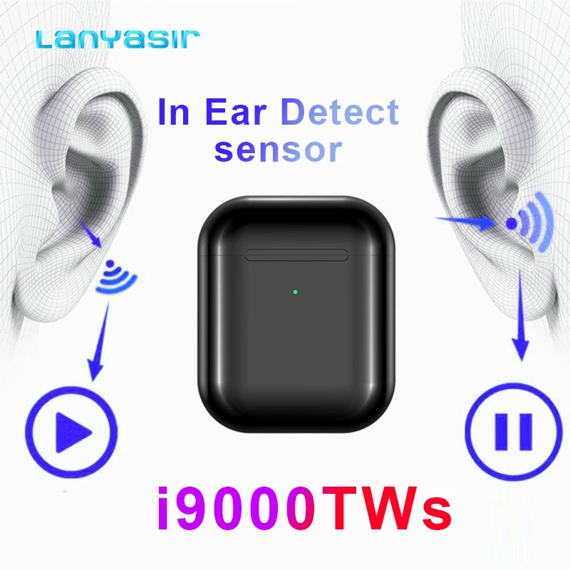 Lanyasir i9000 TWS Earphone Wireless Bluetooth Headset Sports Headphones Stereo Earbuds for all mobile devices i9000 tws pk i500