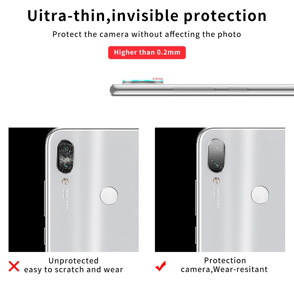 Защитная пленка для объектива камеры 9D Xiaomi Redmi Note 8 5 7 Pro K20 7A 6 6A 7S K20|Защитные стёкла