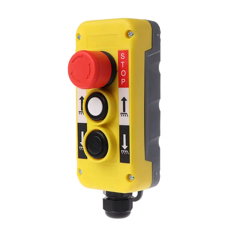 

Waterproof Industrial Push Button Switch Emergency Stop for Electric Crane Hoist Pendant Control Switch