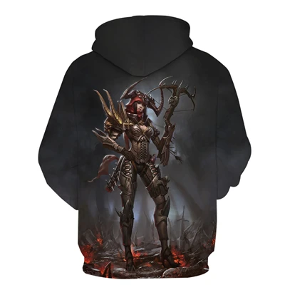 Модная Осенняя мужская 3D Толстовка Diablo 3 RPG с рисунком игры, толстовка унисекс, кофта для бега, повседневная одежда, большие размеры