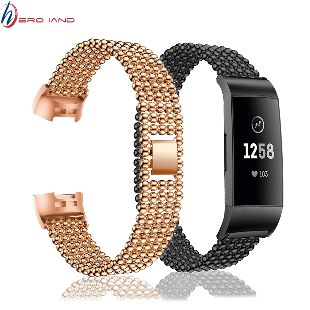 

Metal Band for Fitbit Charge 3 Band Strap For Fitbit Charge 3 Smart Wristband Replacement Slingshot Buckle Solid Metal Belt