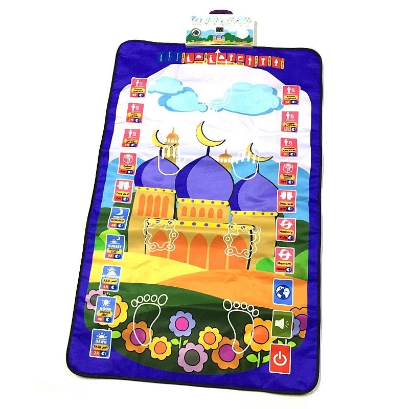 Worship Salat Musallah Child Praying Mat Islamic interactive Prayer Rug Muslim Carpet for Children prayer mat
