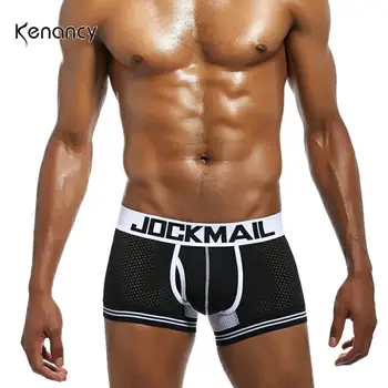 

Men Mesh Underwear Underpants Cotton Open Fly U Pouch Boxer Briefs Short Trunks Men'S Boxers