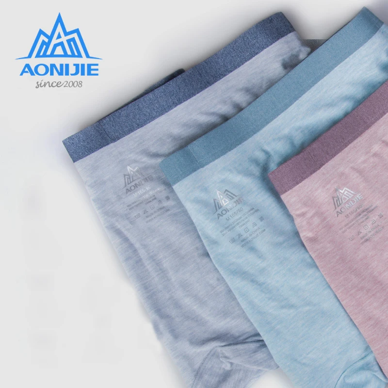 Aonijie 3 шт./компл. Мужское нижнее белье быстросохнущие удобные дышащие Спортивные