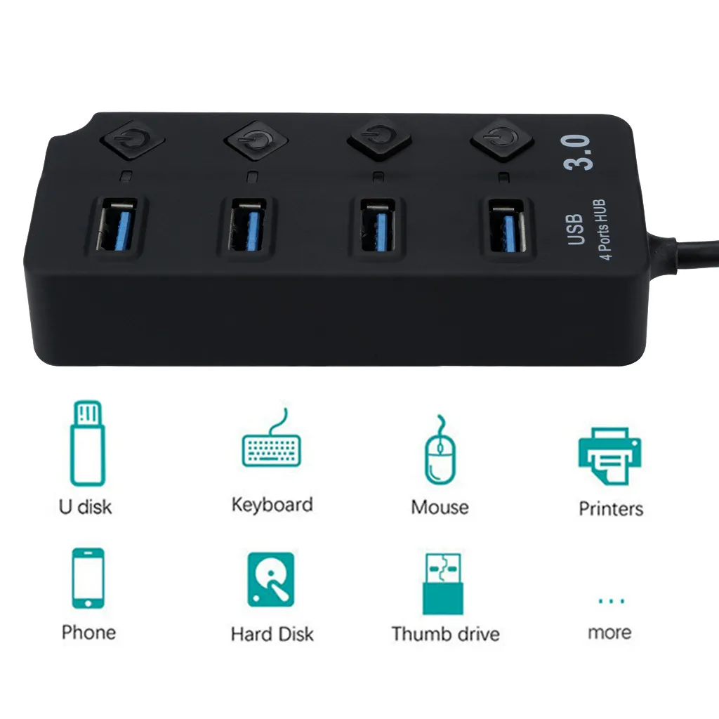 Ouhaobin type-C концентратор 4 порта 3,0 концентратор USB разветвитель компьютерный депонирующий концентратор для Windows