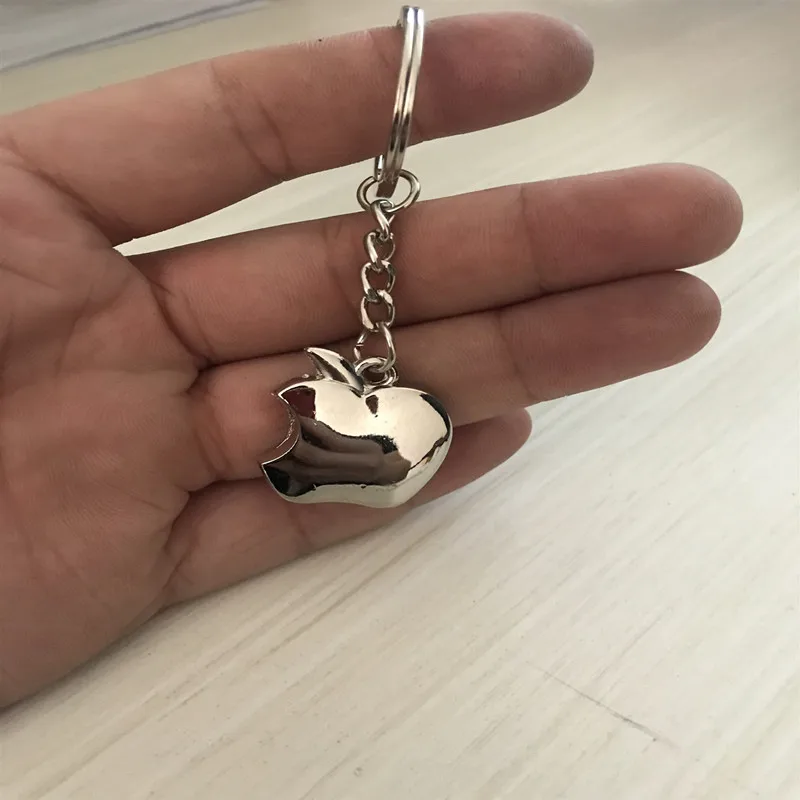 Модная новинка сувенир металлический Apple брелок для ключей творческое подарки брелок с яблоком брелок с кольцом для ключей мужской автомобильный брелок
