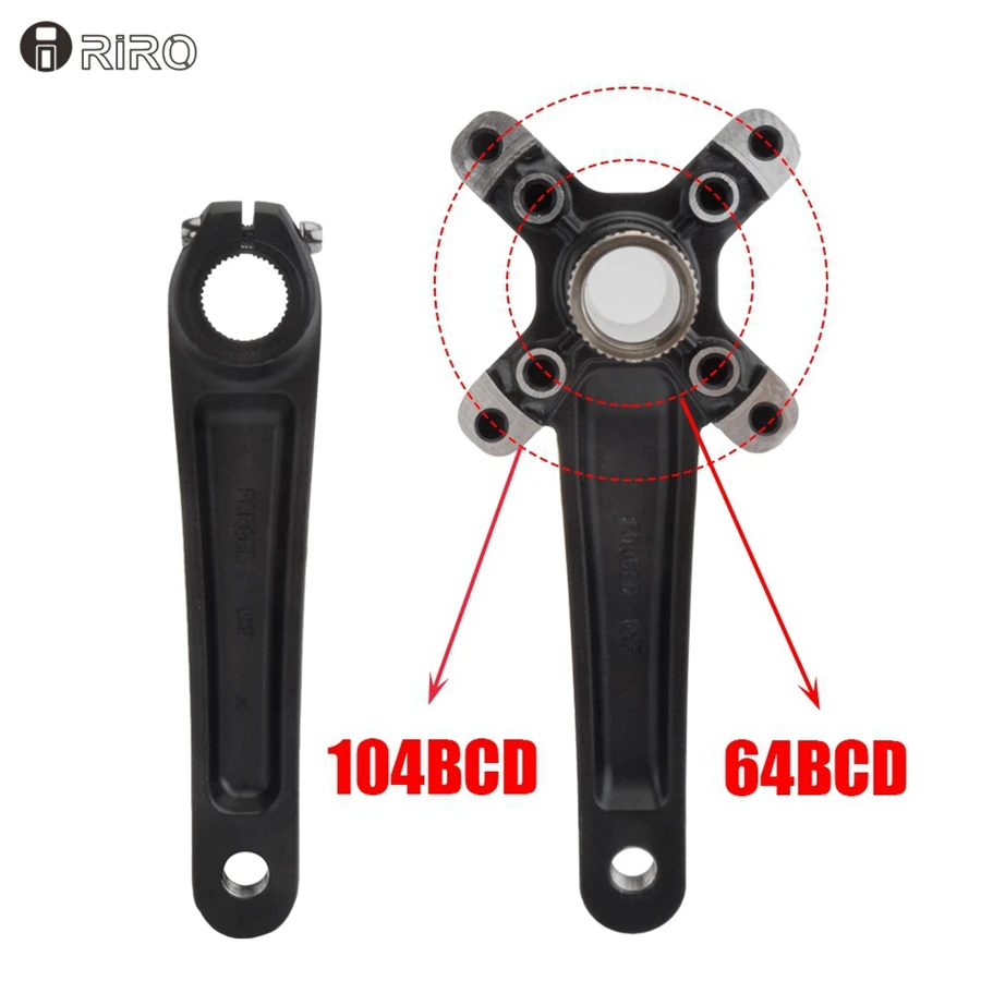 RIRO NX1 MTB XT Crankset Hollowtech 2 170/175MM 104BCD with BB Single Disc - Image 4