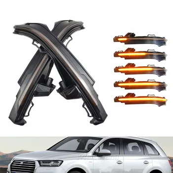 

2PCS LED Dynamic Turn Signal Blinker Sequential Side Mirror Indicator Light For Audi Q5 FY 2018 2019 Q7 4M 2016 2017 2018