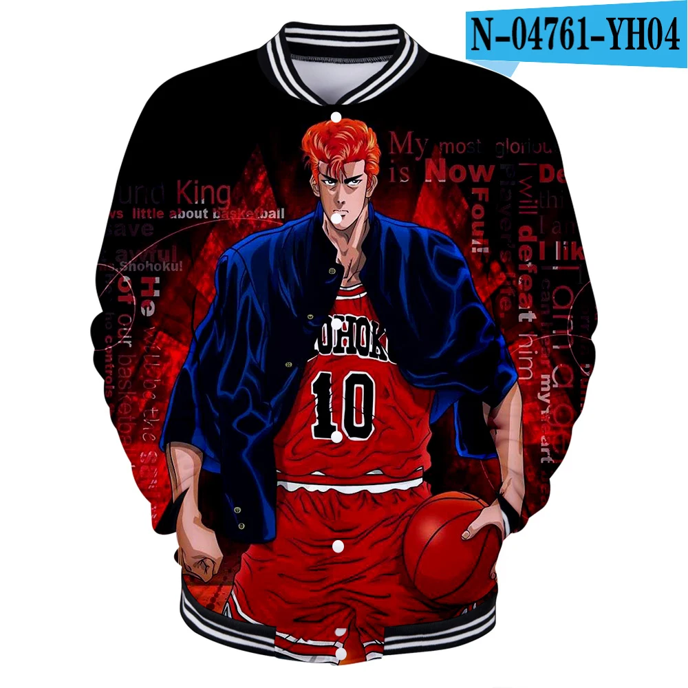 Дизайн SLAM DUNK бейсбольная форма для мужчин Весна Повседневная Harajuku SLAM DUNK бейсбольные куртки плюс размер для мужчин - Цвет: Серый
