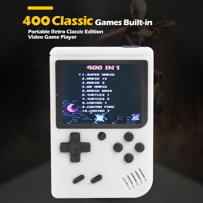 3 inch Handheld Retro FC Game Console 400 Games Built-in 8 Bit Game Player A69B