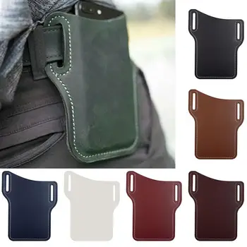 

Men Cellphone Loop Holster Case Belt Waist Bag Props Leather Purse Phone Wallet Male Purse Cell Phone Card Holder Cover Beltbag