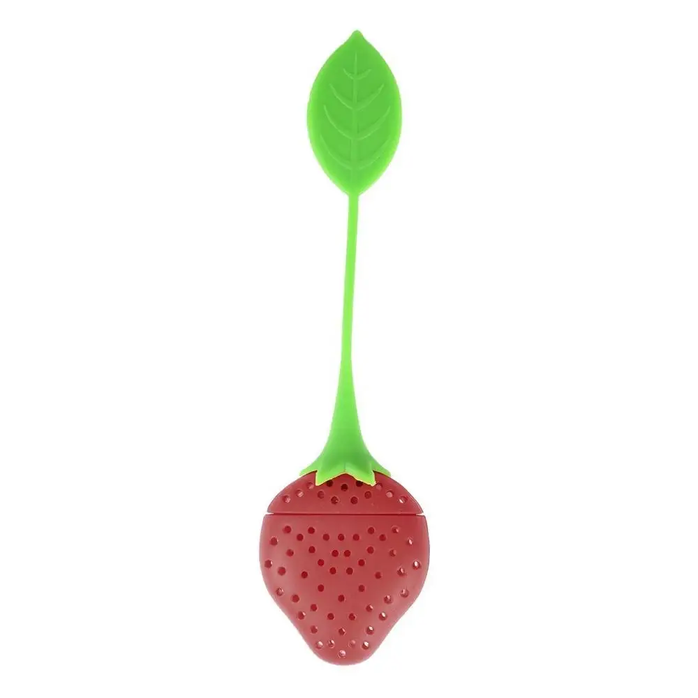 

Strawberry Shape Tea Infuser Pure Soft Silicone Rubber Loose Tea Leaf Strainer Herbal Spice Filter Diffuser Kitchen Gadget