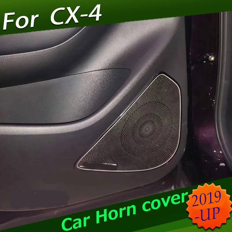 

Car Door Horn Frame Cover For Mazda cx-4 2019 2020 Next generation Internal Moulding Sequin Door Speaker Frame Auto Accessory