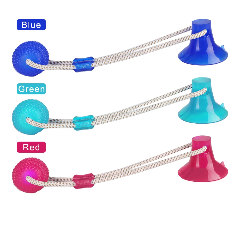 

Multifunction Pet Molar Bite Dog Toys Rubber Chew Ball Cleaning Teeth Safe Elasticity Soft Puppy Suction Cup Dog Biting Toy